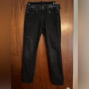 Banana Republic skinny straight black jeans size 25.